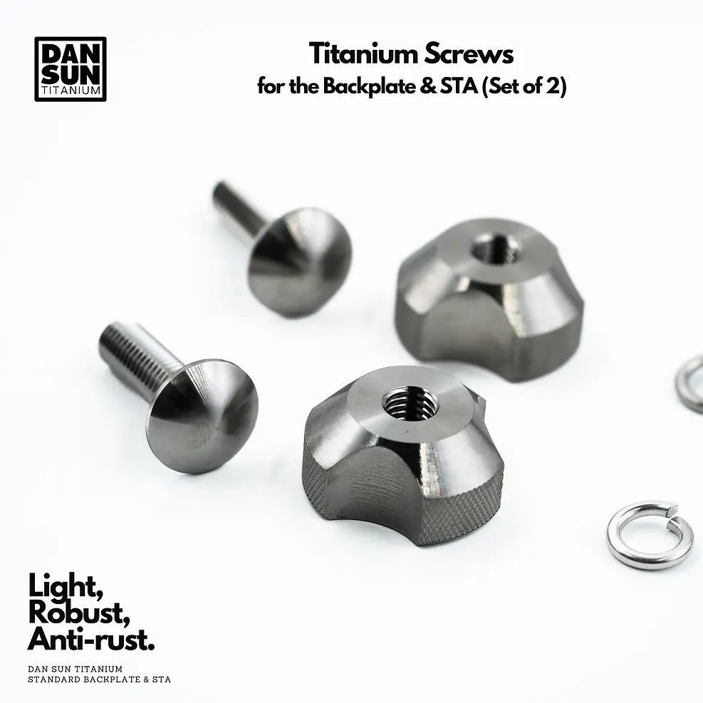 Titanium screws for backplates (set of 2)