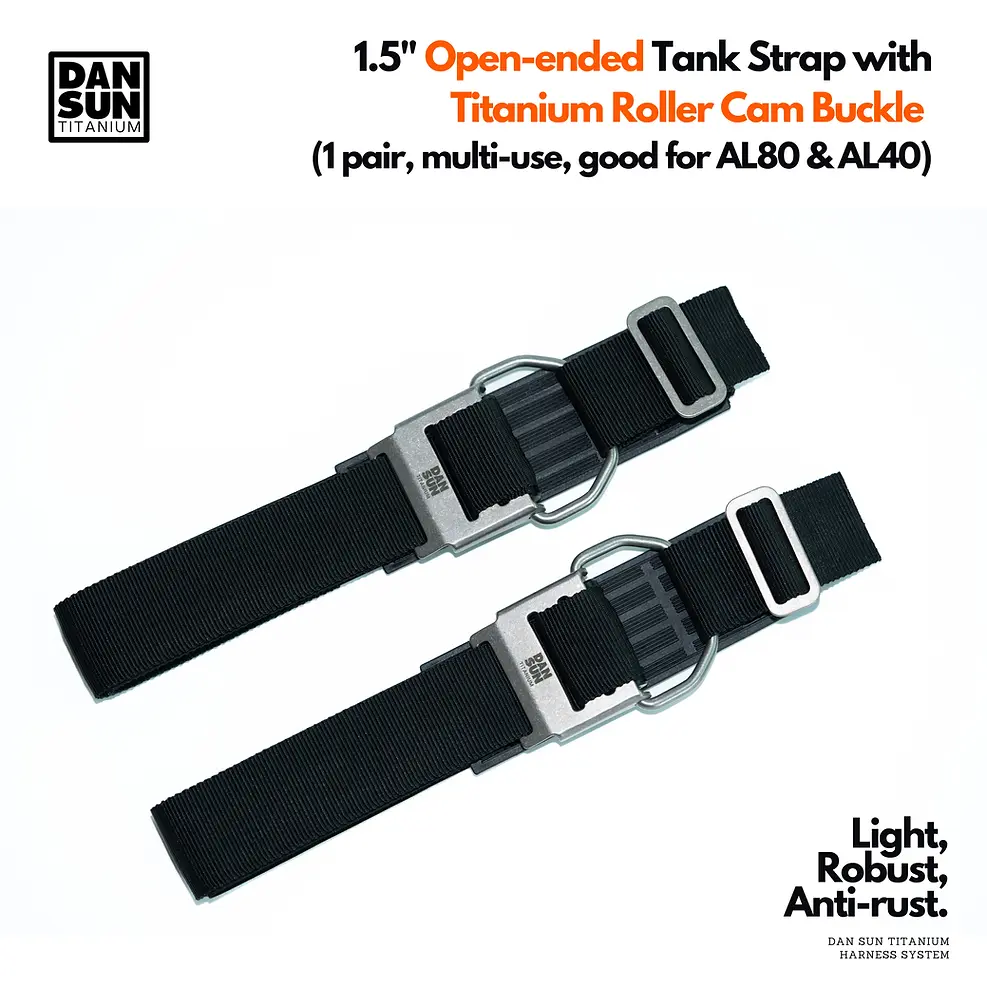 Flesband Met Titanium Roller Cam Buckle 1.5" (1 paar)