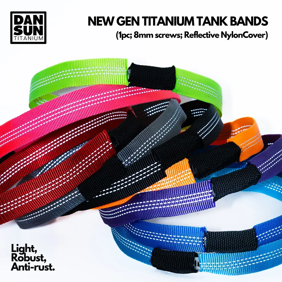 Titanium Tank Band with nylon cover (1 pc.)